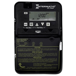 Interrupteur horaire électronique Intermatic 24 heures 120/208/240/277 volts SPST (ET1105C)