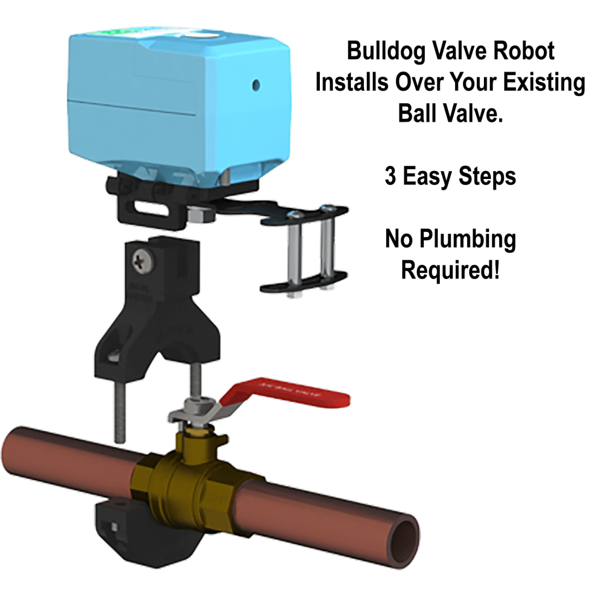 Econet BullDog-JW Just Works WiFi Automatic Water Shut Off with 3 Sensors (EVC300-HC2LXL-SK3)