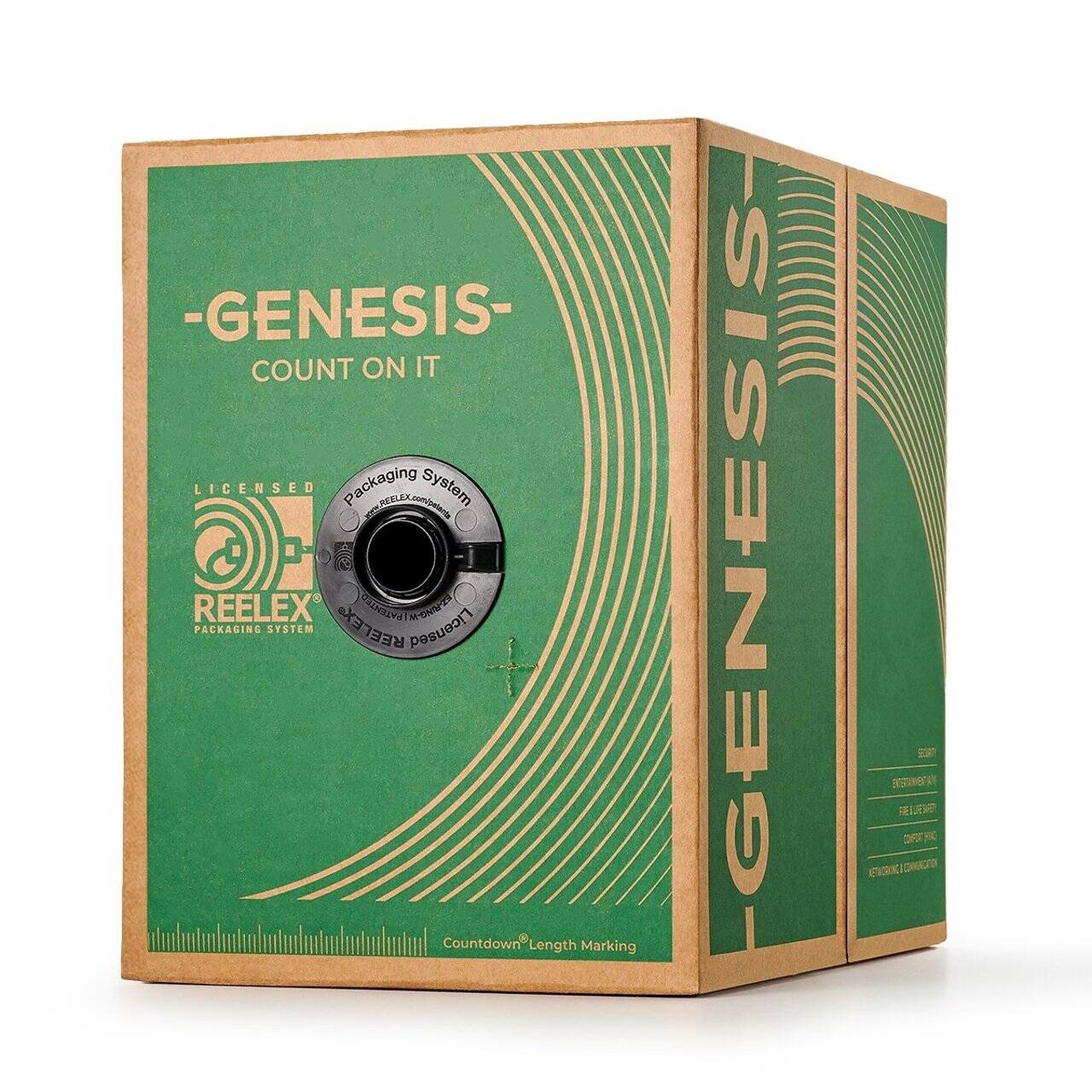 Genesis 22/4 Quad Solid Alarm Station Wire 1000FT 304.8m Box CMR FT4, White (GEN-21031101)