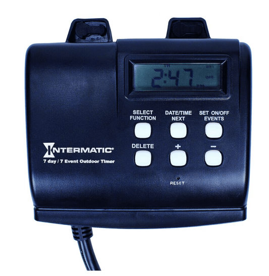 Intermatic Outdoor Plug In Digital 2 Outlet Grounded Timer With Astro feature (HB880R)