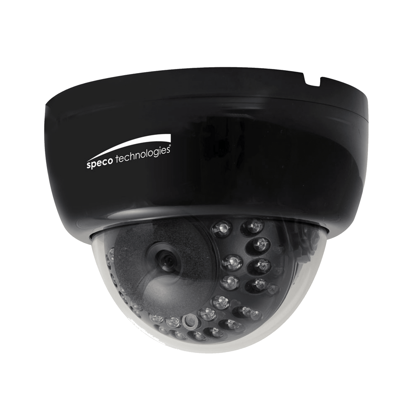Speco 2MP HDTVI Indoor Dome w/IR, 2.8-12mm VF Lens, 12/24V, Black, TAA (SPE-HLED33DTB)