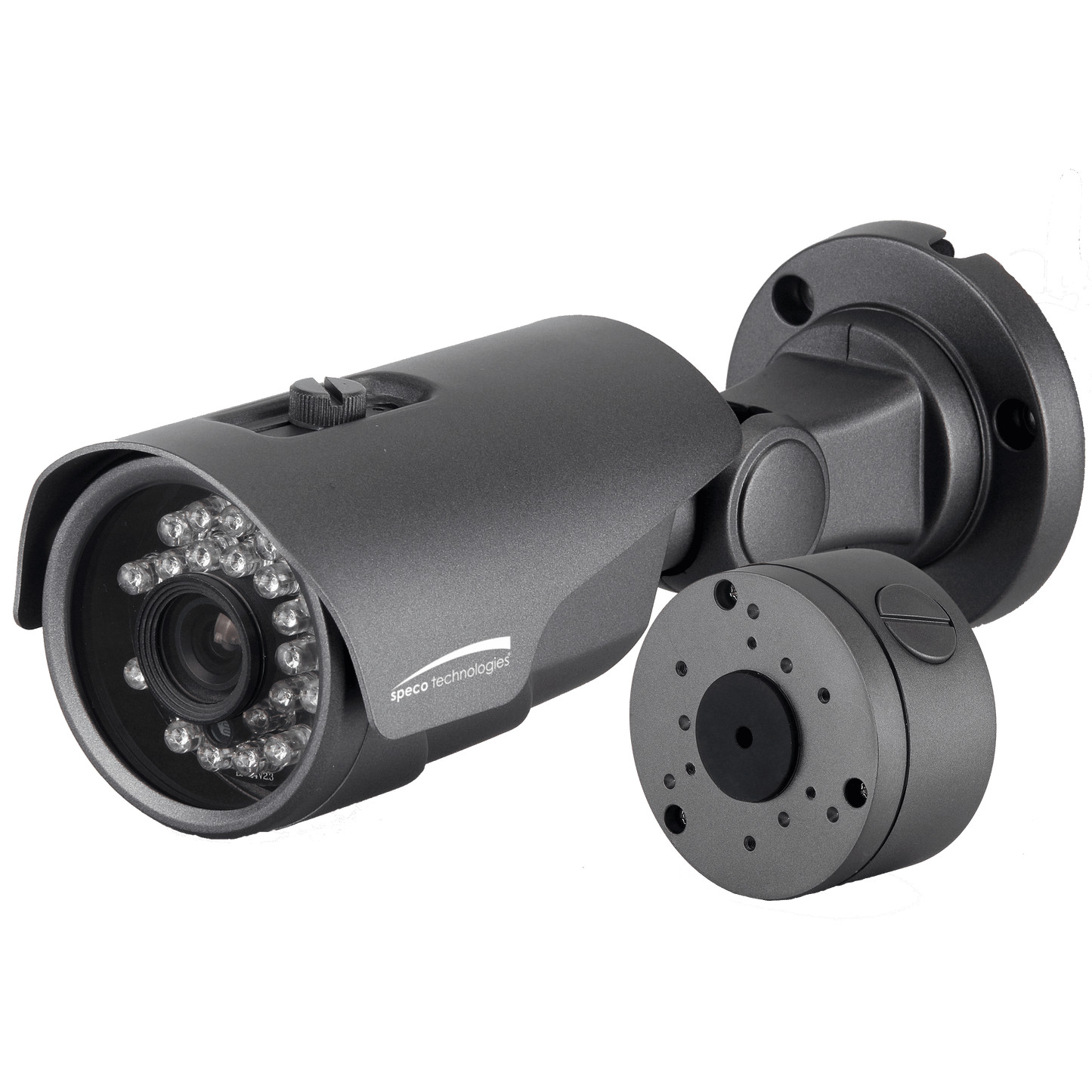 Speco 4K HDTVI Bullet, IR, 2.8mm lens, Grey, Junc Box, TAA (SPE-HTB8TG)