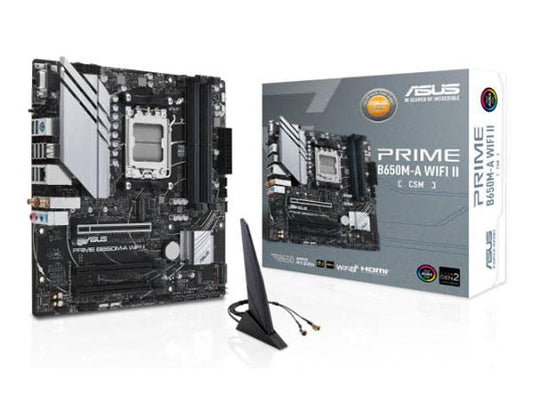 Asusprime B650M-A II-CSM AMD Ryzen série 7000 Am5 4Ddr5 128 Go Micro