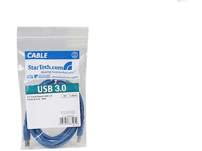 Cable USB 3.0 de supervelocidad Startech.Com de 6 pies / 2 m A a A - USB 3 A (