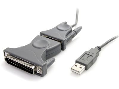 Adaptador USB a serie Startech.Com - 1 m (3 pies) - Con DB9 a DB25
