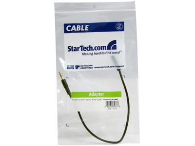 Cable de audio Startech.Com de 3,5 mm (1 pie) (0,3 m) - Cable de audio delgado de 3,5 mm