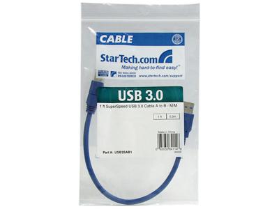 Cable USB 3.0 SuperSpeed de Startech.Com (A a B, 30 cm) - USB 3 A