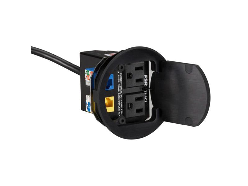 Couvercle rond Easy-Av 2Ac de Black Box Corp