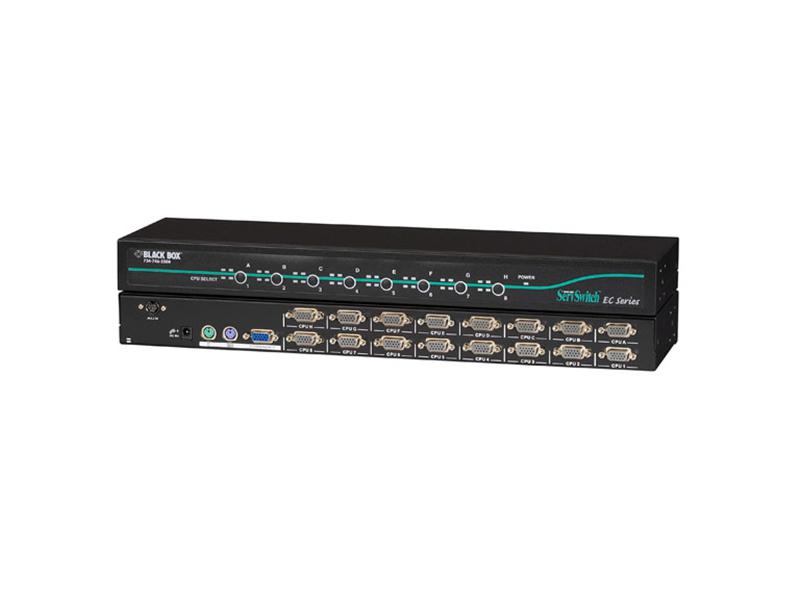 Conmutador KVM Black Box Corp de 16 puertos PS/2 o USB para servidores y...