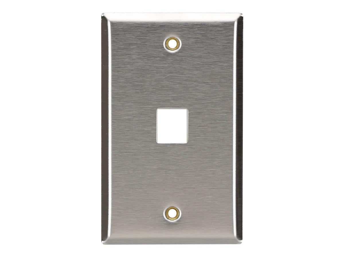 Placa de pared de acero Black Box Corp Ess Keystone Singl Wp370