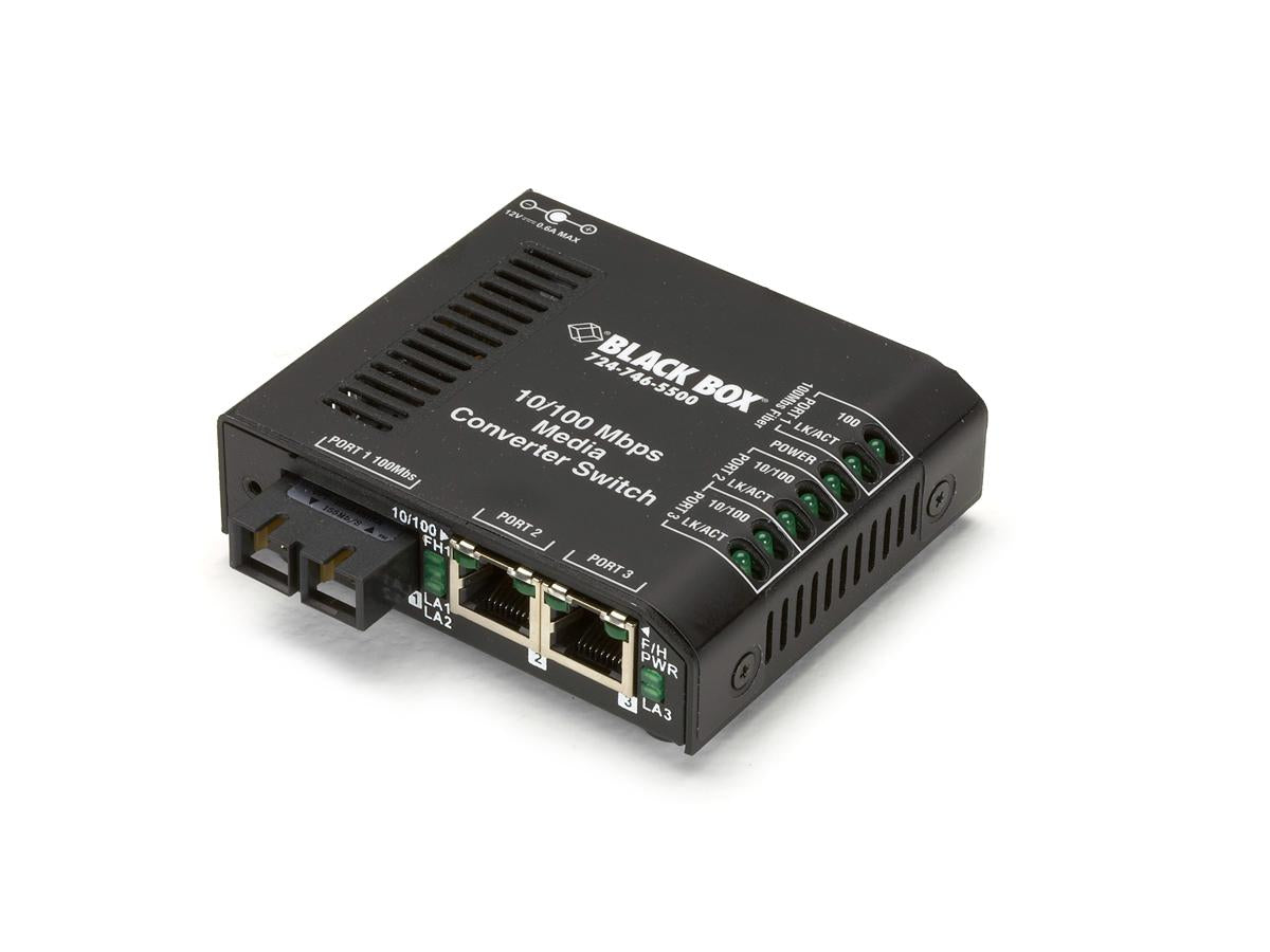 Black Box Corp Standard Media Converter Switch 10-/100-