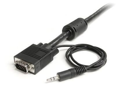 Cable VGA para monitor de alta resolución de 15 pies con audio