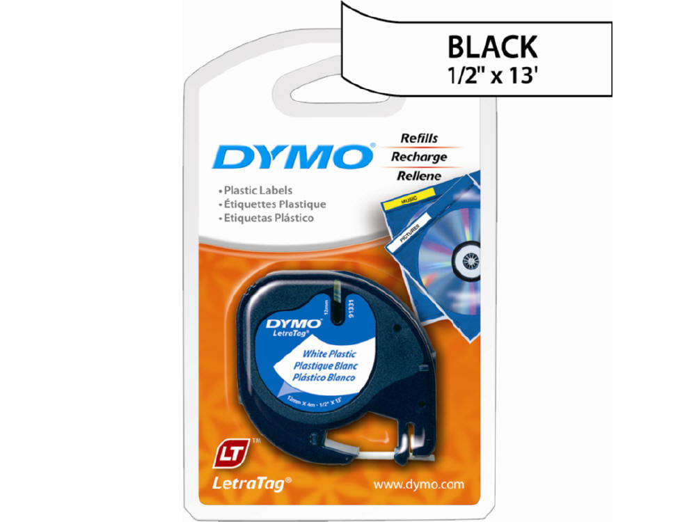 Newell-Dymo Letratag Plastic Tape Wht