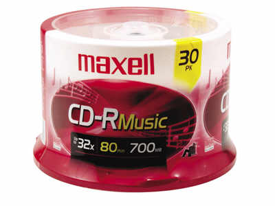 Maxell Cd-R-80 Music- Gold 30 Pc Spindle