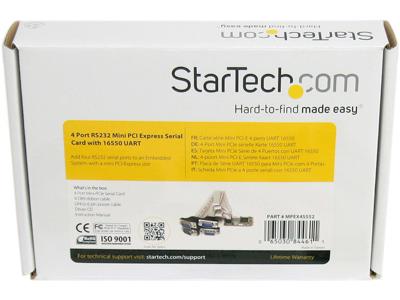 Tarjeta Mini PCI Express Serie RS232 de 4 Puertos Startech.Com con 16650 Ua