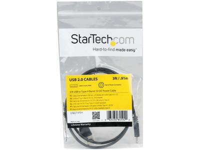 Cable de alimentación USB a conector tipo H de 5 V CC de Startech.Com (0,9 m)