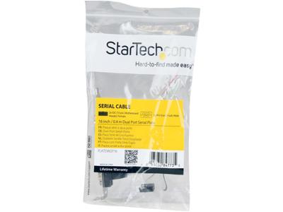 Startech.Com - Soporte de puerto serie DB9 de 2 puertos y 16 pulgadas a conector de 10 pines