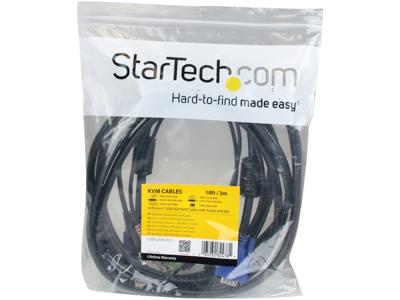 Cable KVM USB VGA 4 en 1 de 3 m con audio y micrófono de Startech.Com