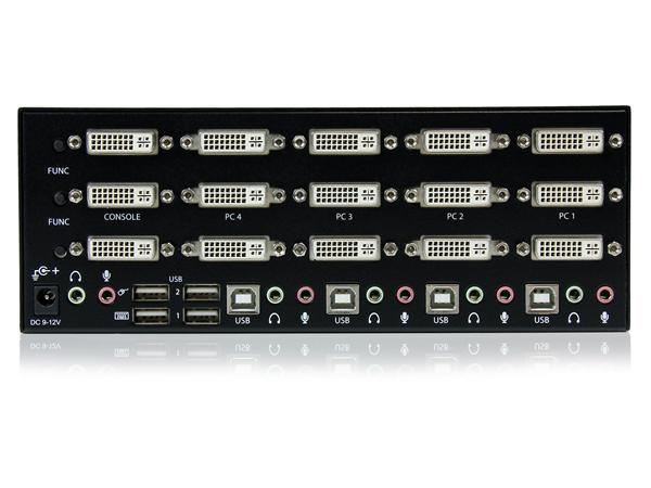 Startech.Com 4 Port Triple Monitor Dvi Usb Kvm Switch With Audio &