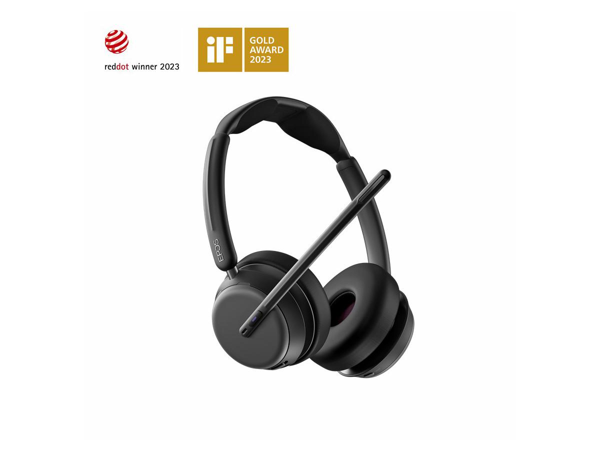 Paquete de 2 Epos: 2 auriculares Impact 1061T ANC + 2 cámaras web USB gratis