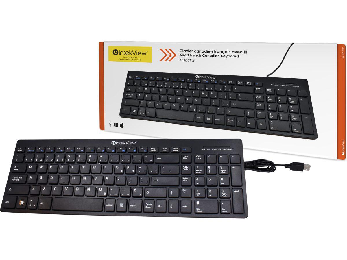 Clavier filaire Nu-Tone Intekview Slim V.2 (français canadien)