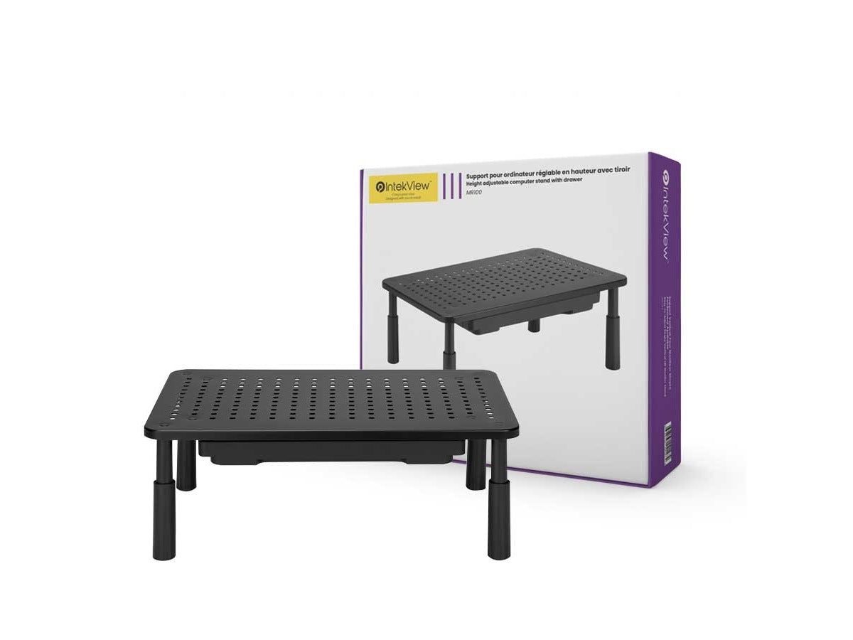 Soporte para computadora con altura ajustable y cajón Nu-Tone