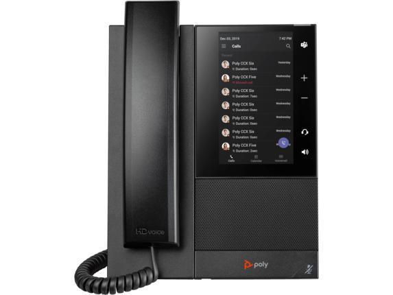 Teléfono multimedia empresarial HP Poly CCX 500 para Microsoft Teams y PoE-E
