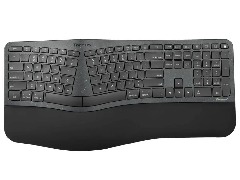 Teclado antimicrobiano inalámbrico ergonómico Ecosmart de Targus
