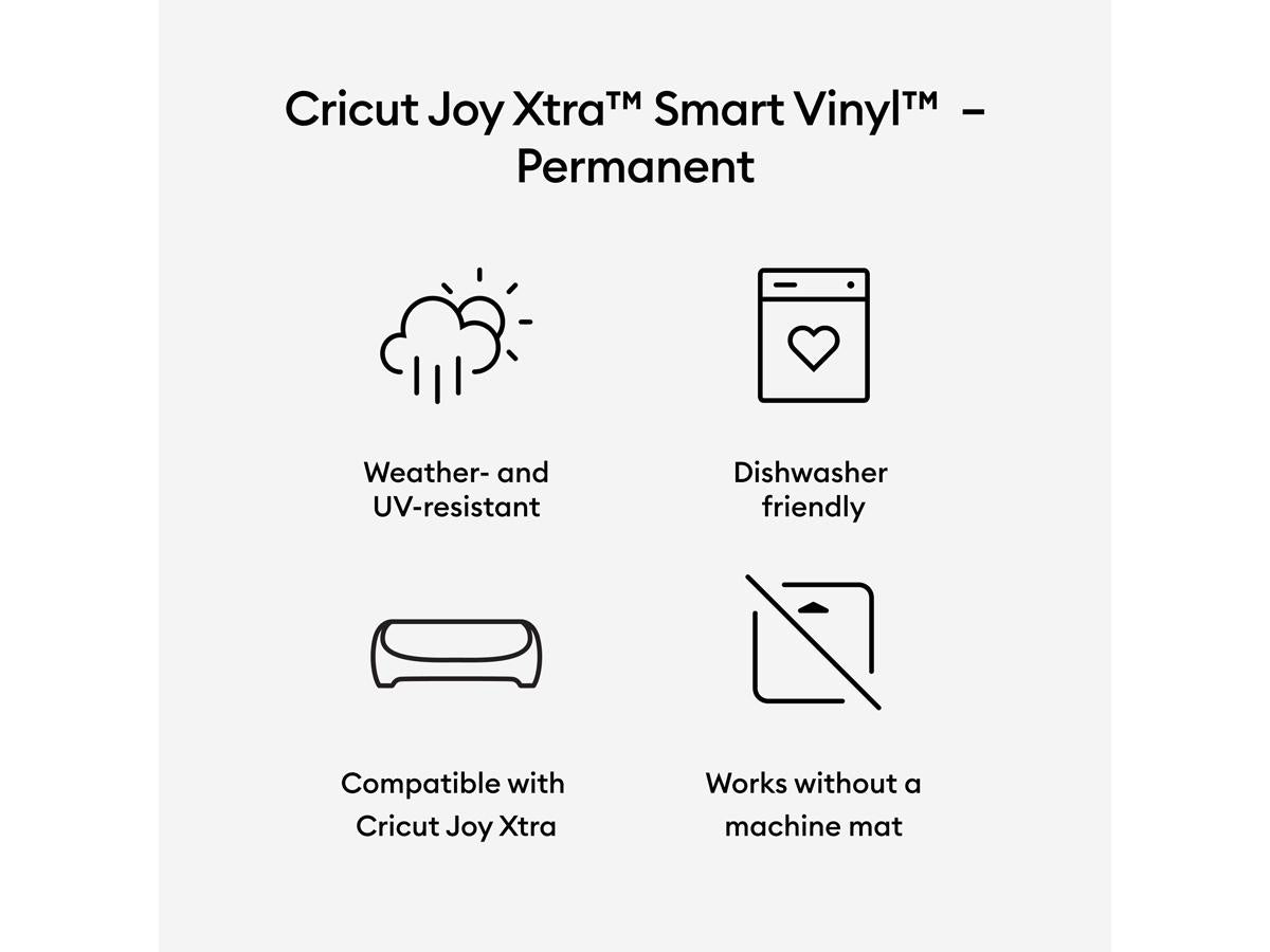 Cricut Joy Xtra Smart Vnl Permanente Mate Blanco 9.5x3 pies