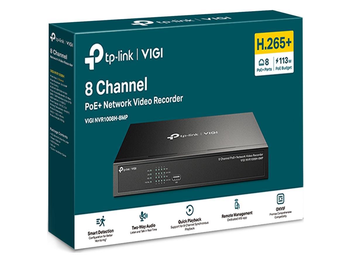 Grabador de vídeo en red PoE de 8 canales Tp-Link