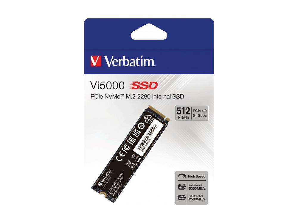 Verbatim Vi5000 PCIe NVME M.2 SSD de 512 GB
