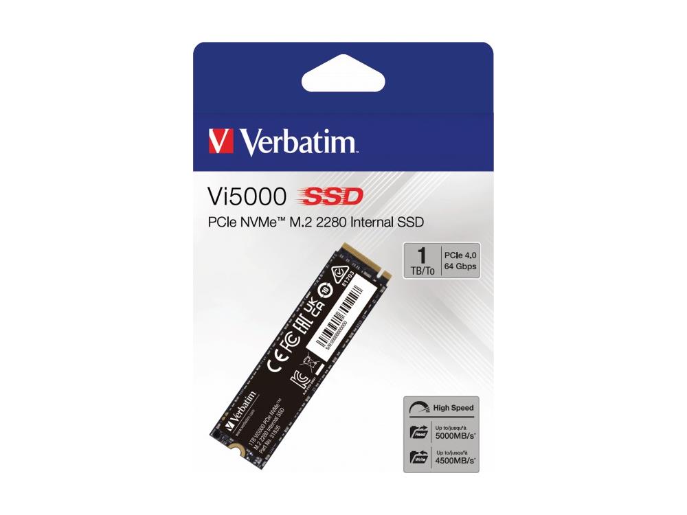 Disque SSD Verbatim Vi5000 PCIe NVMe M.2 1 To