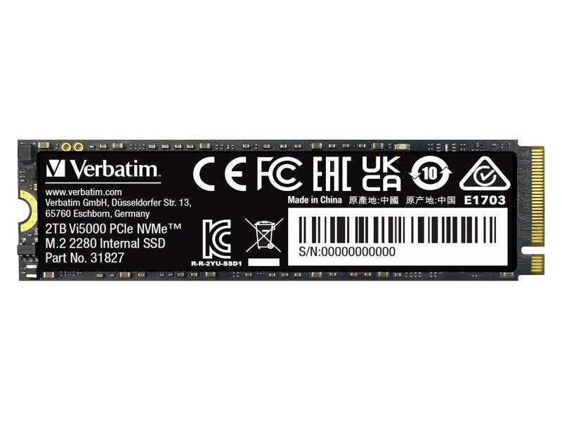 Unidad SSD Verbatim Vi5000 PCIe NVME M.2 de 2 TB