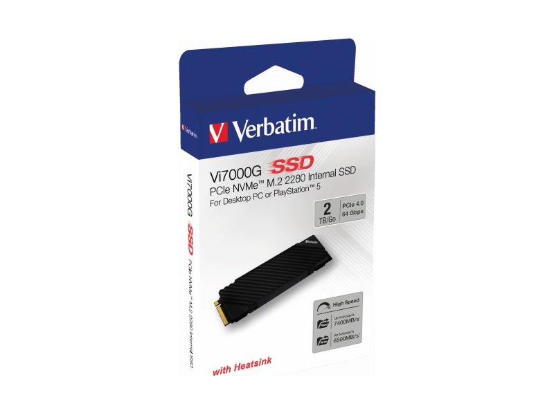 Disque SSD Verbatim Vi7000G 2 To PCIe NVMe M.2