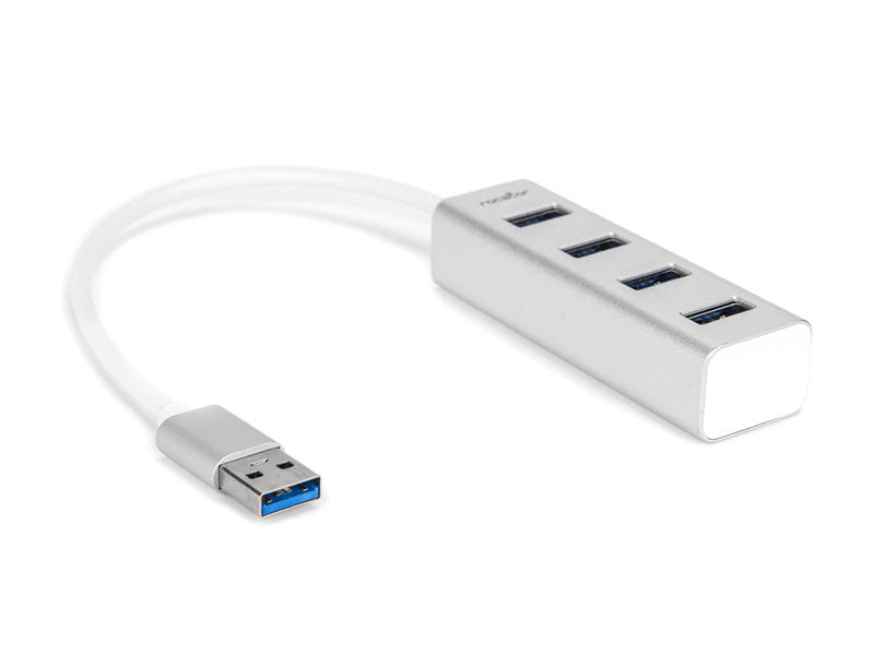 Rocstor Premium Portable 4 Port Superspeed Mini Usb 3.0 Hub - Alum