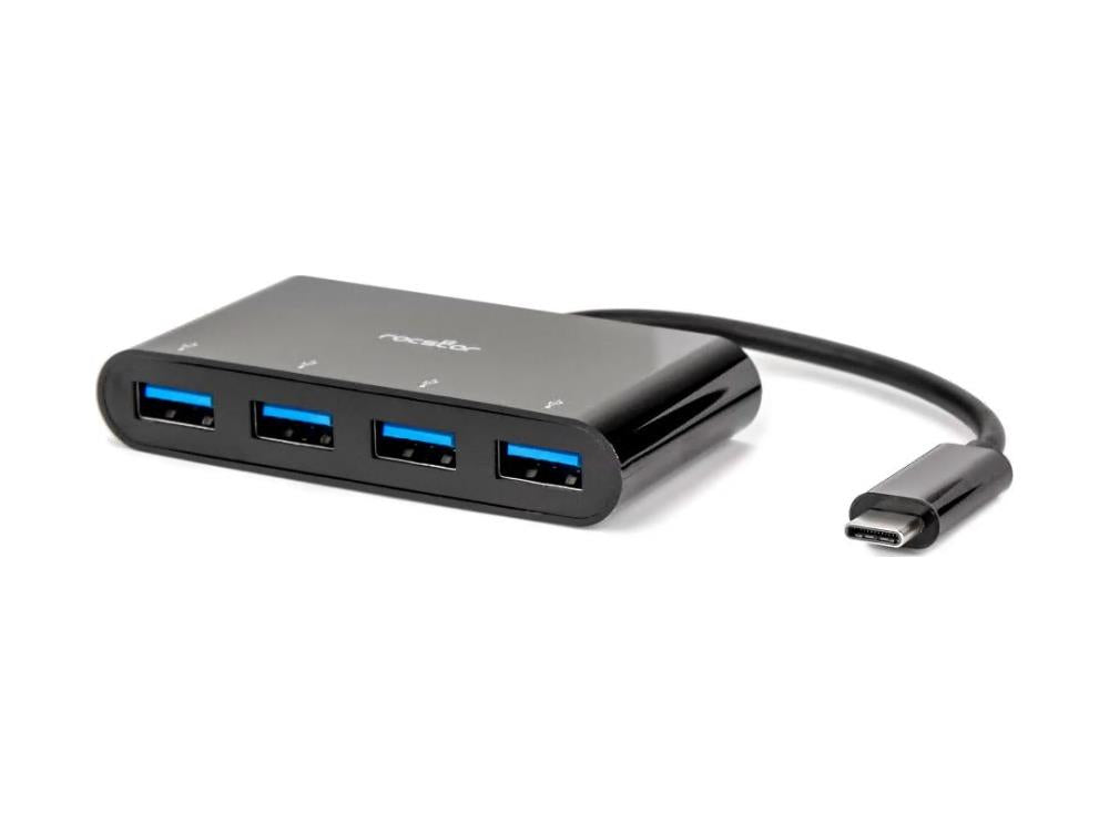 Rocstor Premium Portable 4 Port Hub - Usb-C To 4X Usb-A Slim Hub -