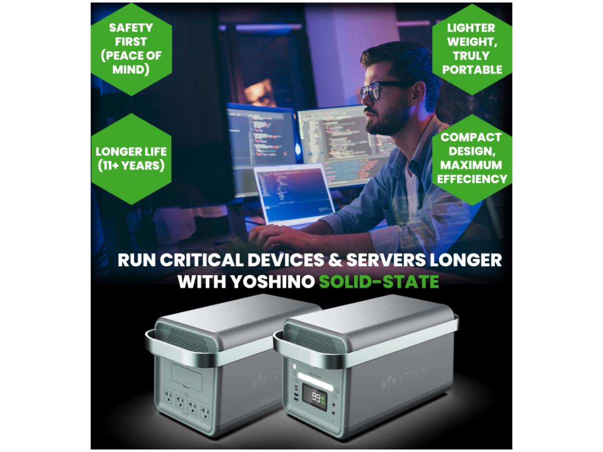 Yoshino B2000 Sst Solid-State Portable Power Station 1,326Wh, 2,00