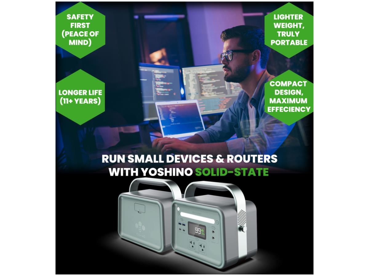 Centrale électrique portable à semi-conducteurs Yoshino B330 Sst 241 Wh, 330 W