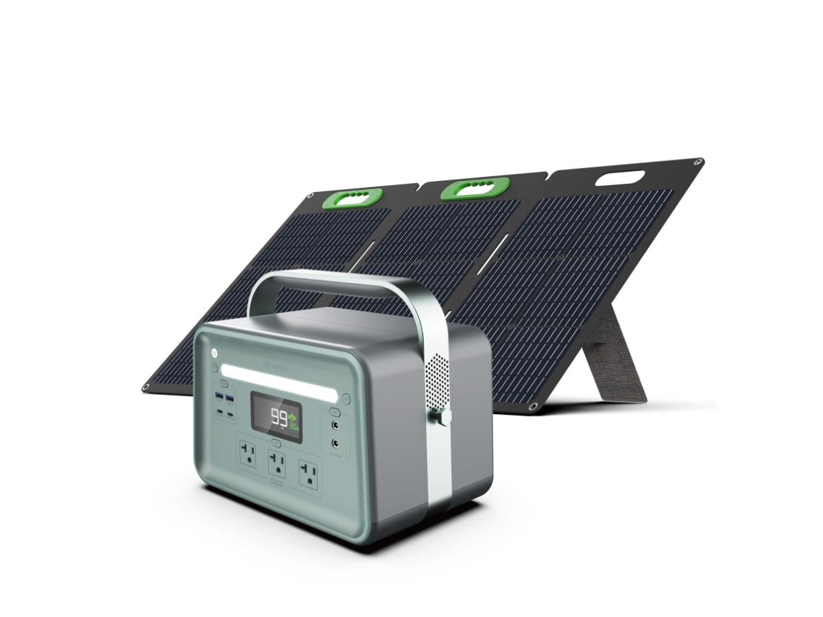 Centrale électrique portable à semi-conducteurs de 660 W + panneau solaire de 100 W