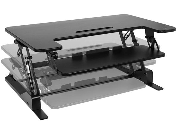 Monoprice Height Adjustable Gas-Spring Dual Handle Sit-Stand 36-In