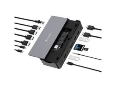 Verbatim Usb-C Pro Docking Station 15-In-1 256Gb Vi3000 Ssd