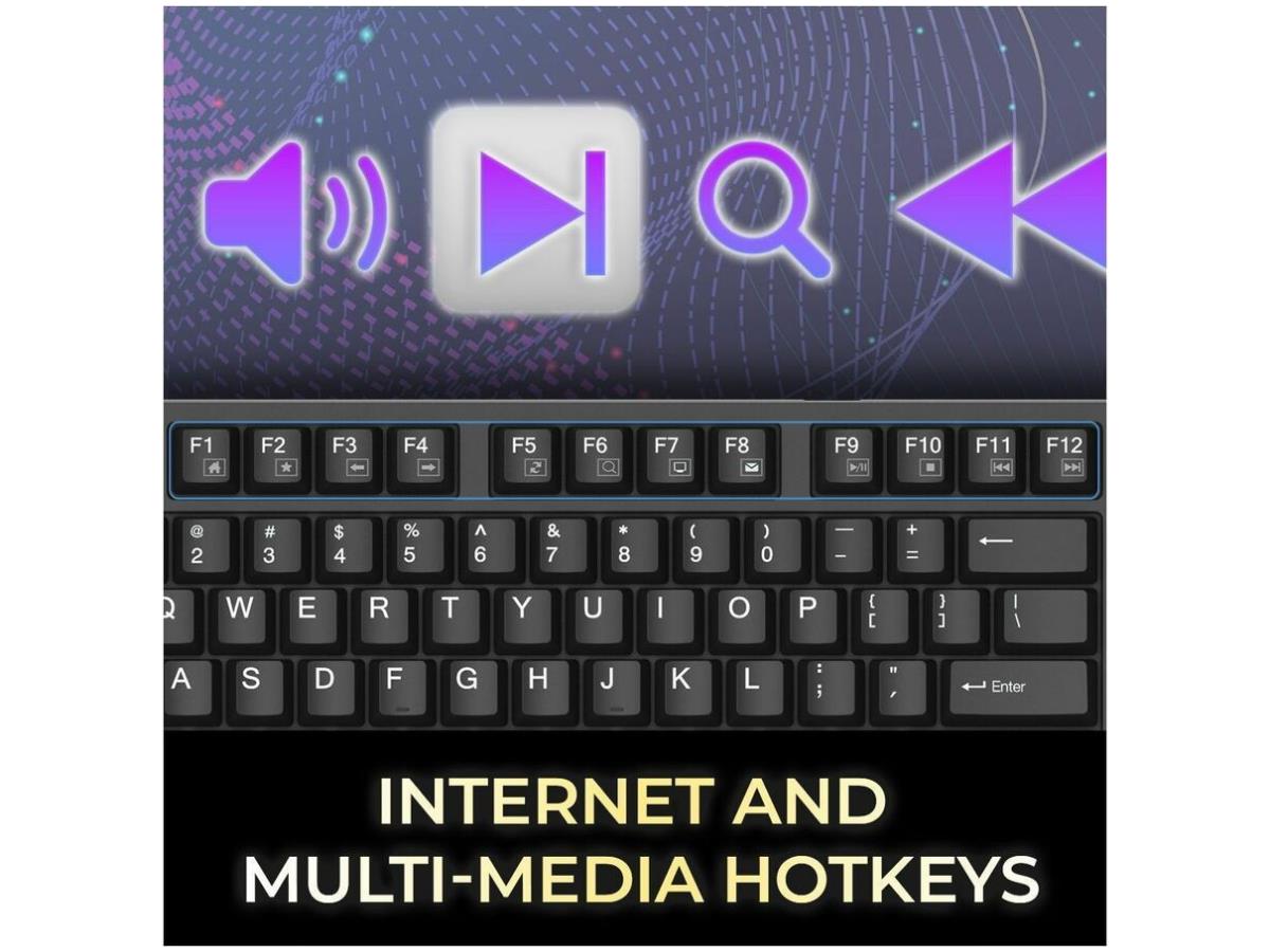 Clavier mécanique de bureau Adesso Multi Os 2X à gros caractères