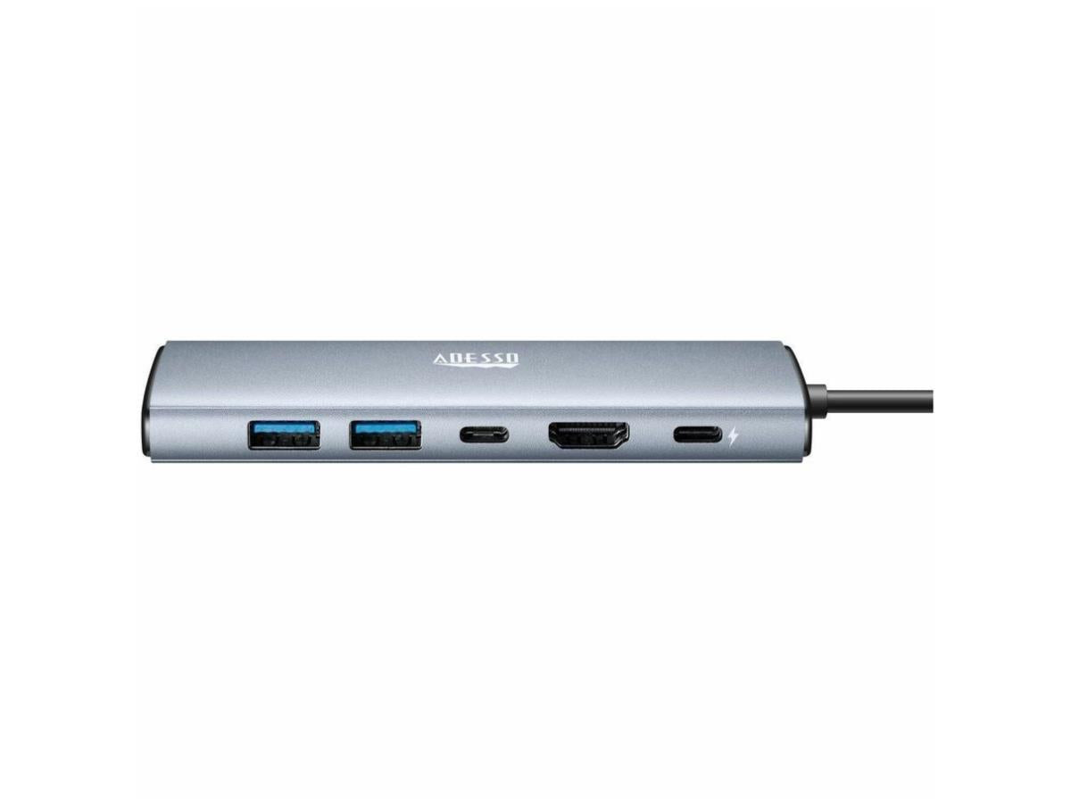 Adesso 6-In-1 Docking Station, Usb C To Hdmi, Pd, Rj45, 2 Usb A, Usb C