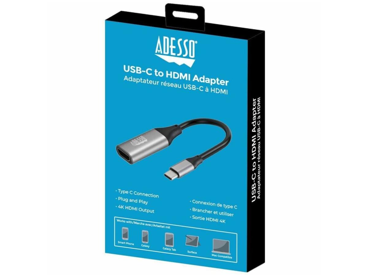 Adesso Usb C To Hdmi Adapter @4K/60Hz (AUH-5010)