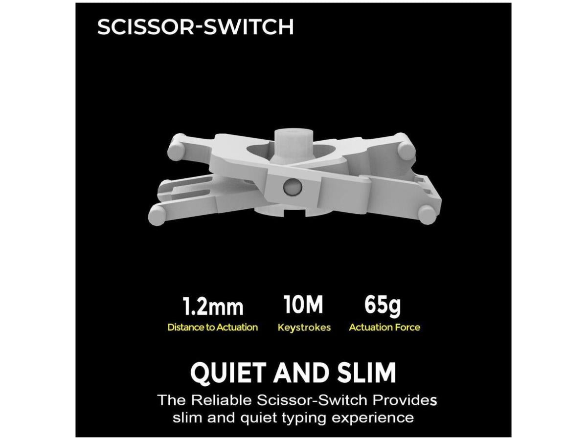 Mini-clavier Bluetooth Adesso Multi Os avec interrupteur à ciseaux