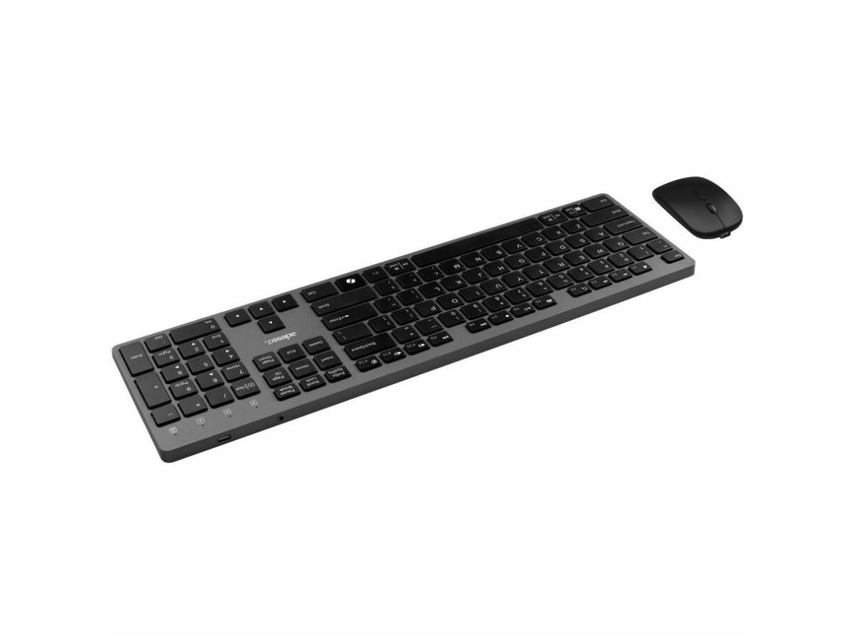 Clavier et souris de bureau sans fil Adesso Multi Os avec commutateur à ciseaux
