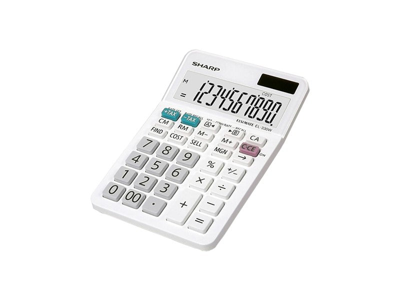 Pantalla Sharp El330Wb Twin Power XL de 10 dígitos