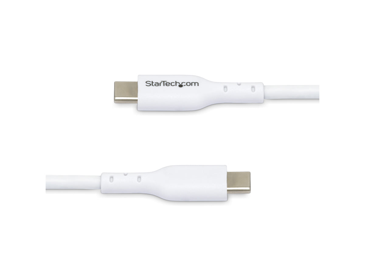 Cable de carga USB-C Startech blanco de 3 m y 9,8 pies, cable USB-C, USB 2.0 tipo T
