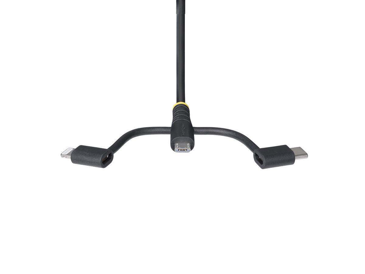 Cable USB resistente de carga múltiple Startech de 1 m (3,3 pies), USB a Lightning