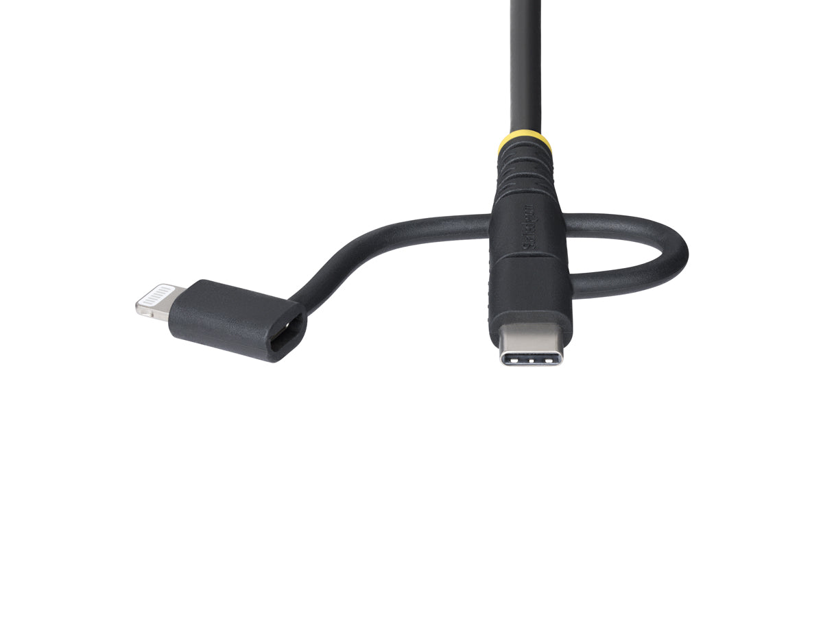 Cable USB resistente de carga múltiple Startech de 1 m (3,3 pies), USB a Lightning